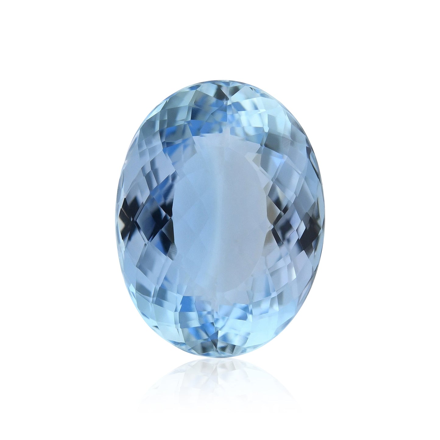 4,02 Karat blauer brasilianischer ovaler Aquamarin