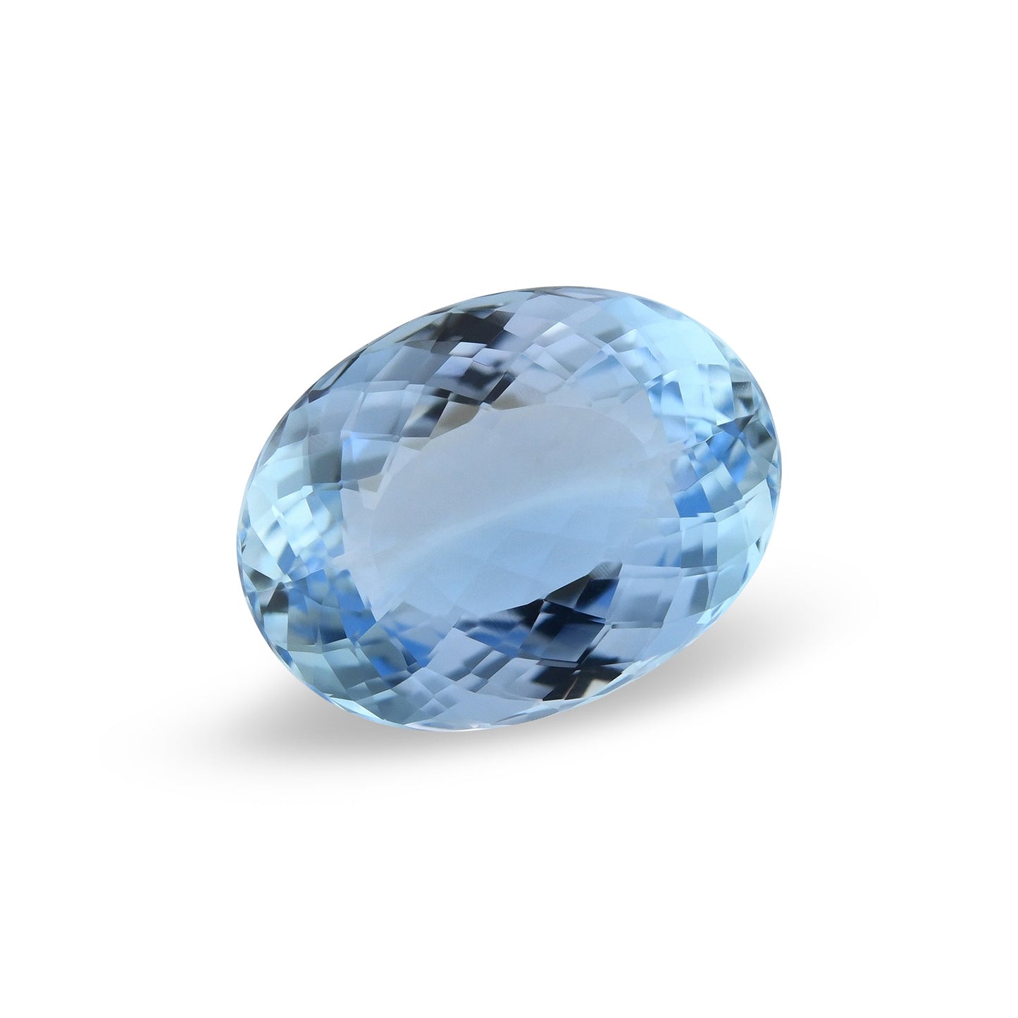 4,02 Karat blauer brasilianischer ovaler Aquamarin