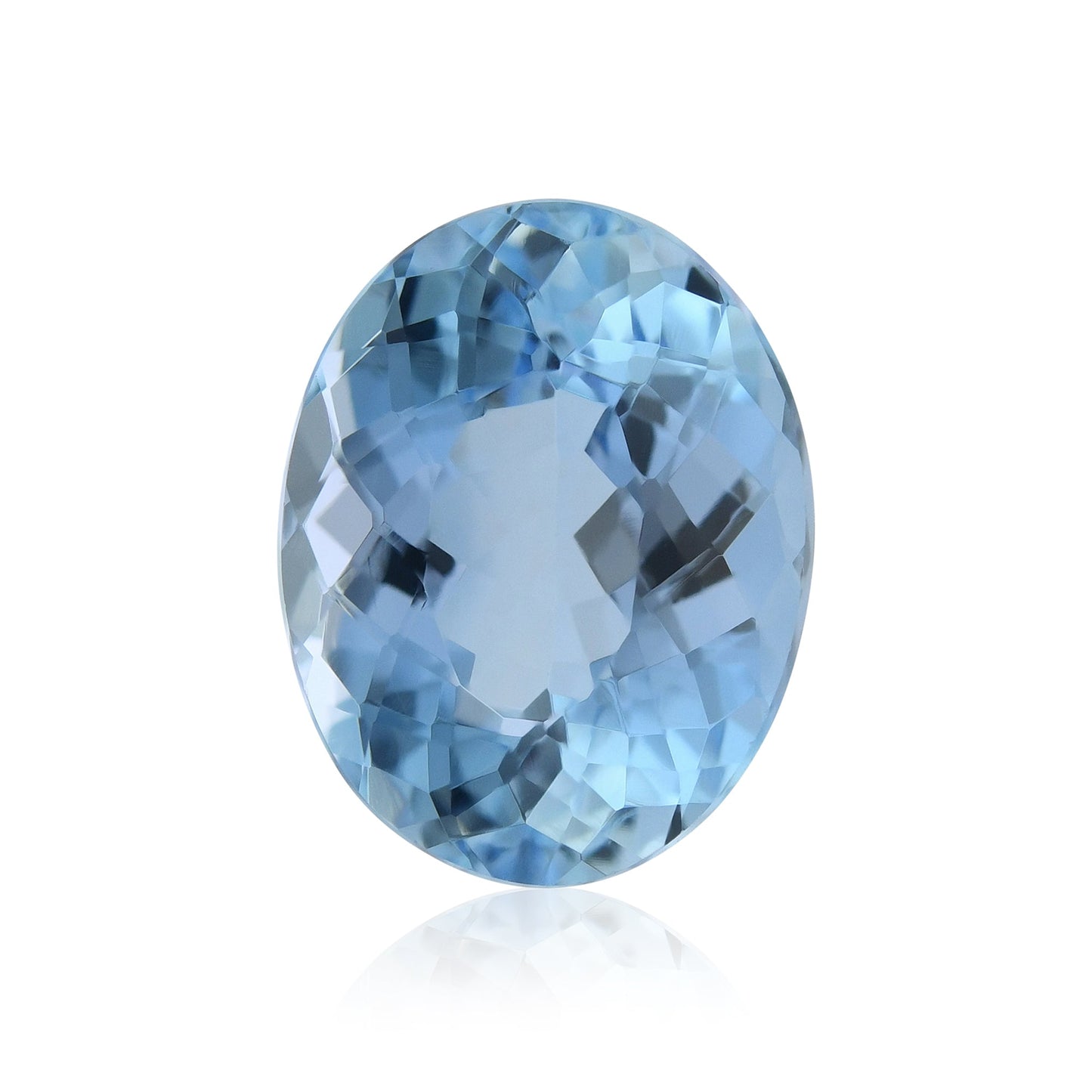 3,77 Karat blauer brasilianischer ovaler Aquamarin