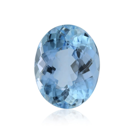 3,77 Karat blauer brasilianischer ovaler Aquamarin