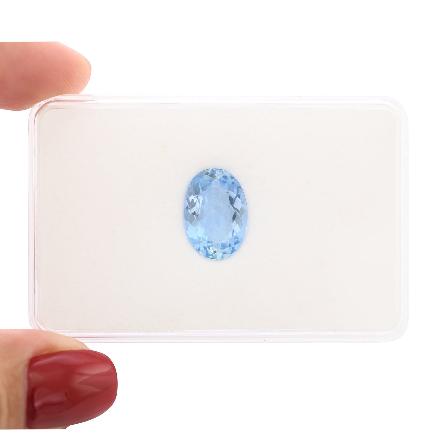 4,30 Karat blauer brasilianischer ovaler Aquamarin