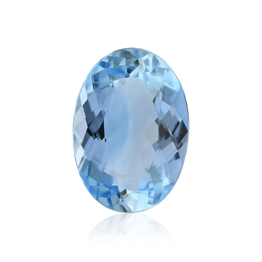 4,30 Karat blauer brasilianischer ovaler Aquamarin