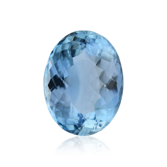 4,21 Karat blauer brasilianischer ovaler Aquamarin
