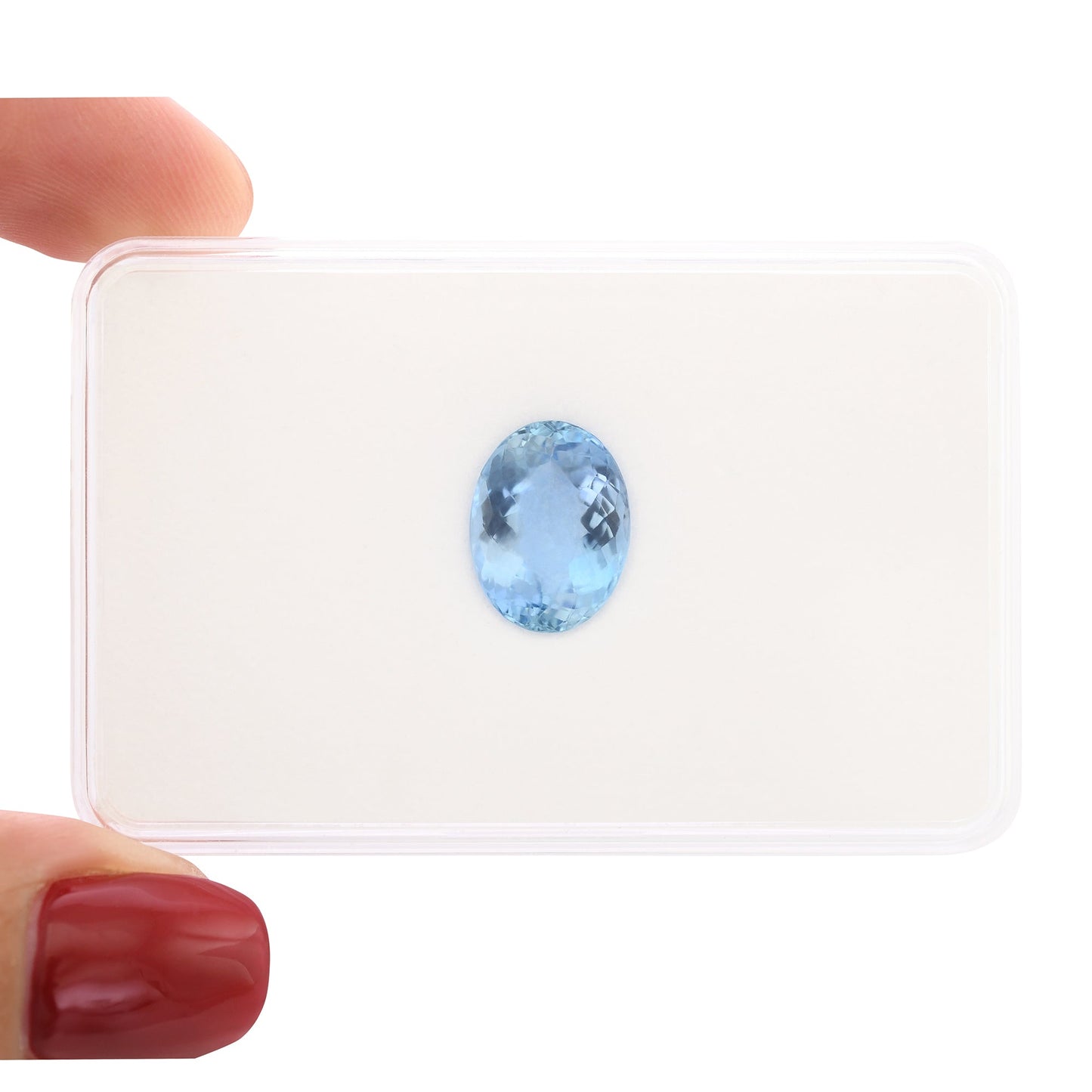 4,21 Karat blauer brasilianischer ovaler Aquamarin