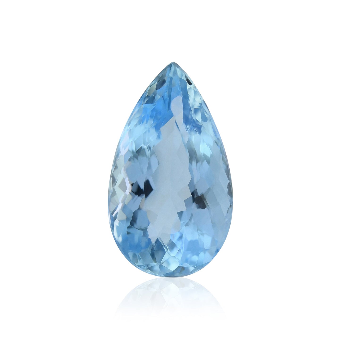 3,71 Karat blauer brasilianischer Birnen-Aquamarin