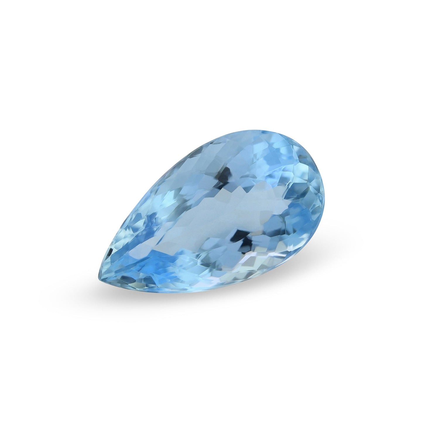 3,71 Karat blauer brasilianischer Birnen-Aquamarin