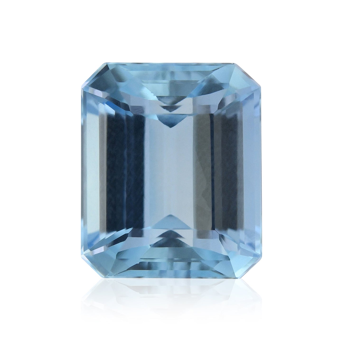 3,40 Karat blauer brasilianischer achteckiger Aquamarin