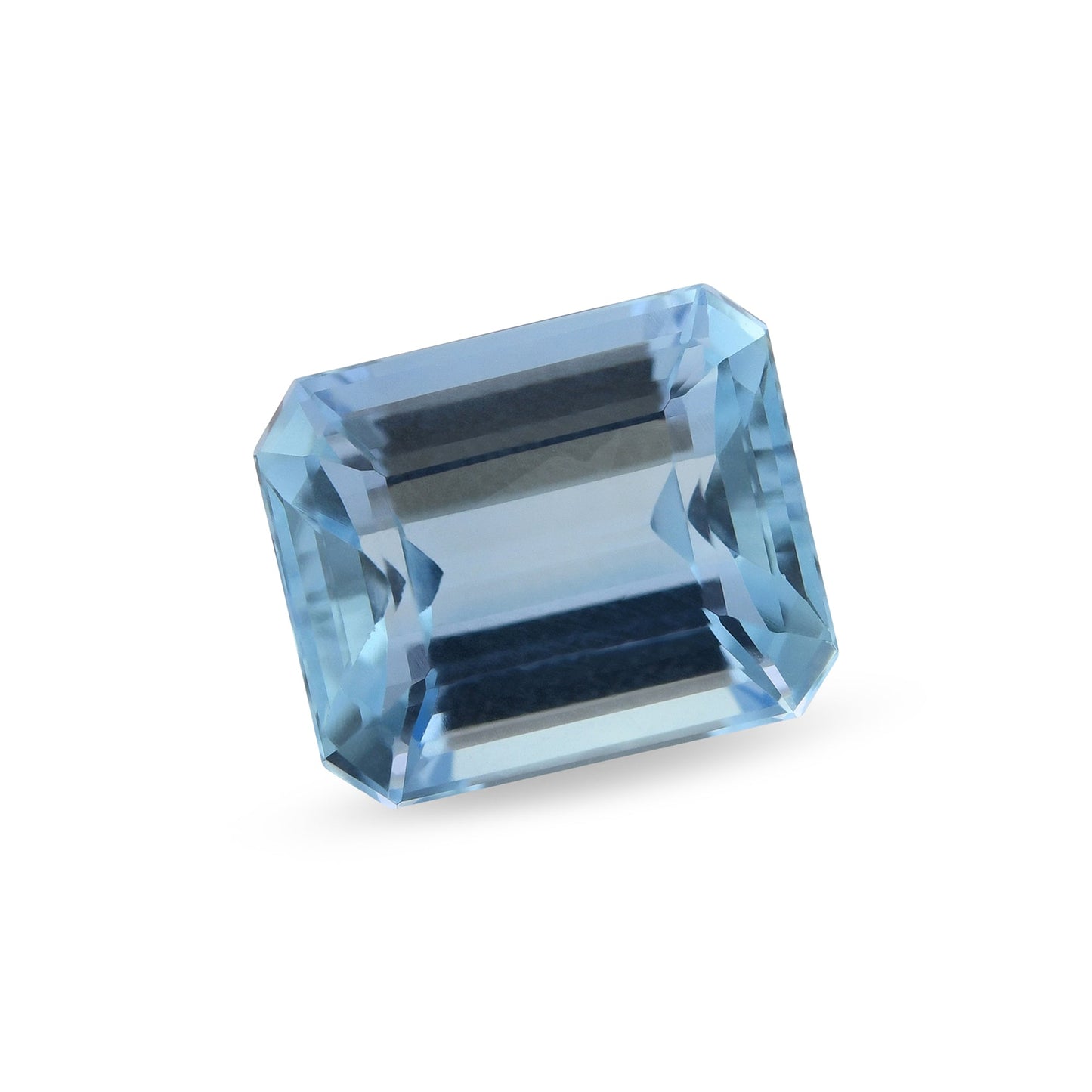 3,40 Karat blauer brasilianischer achteckiger Aquamarin