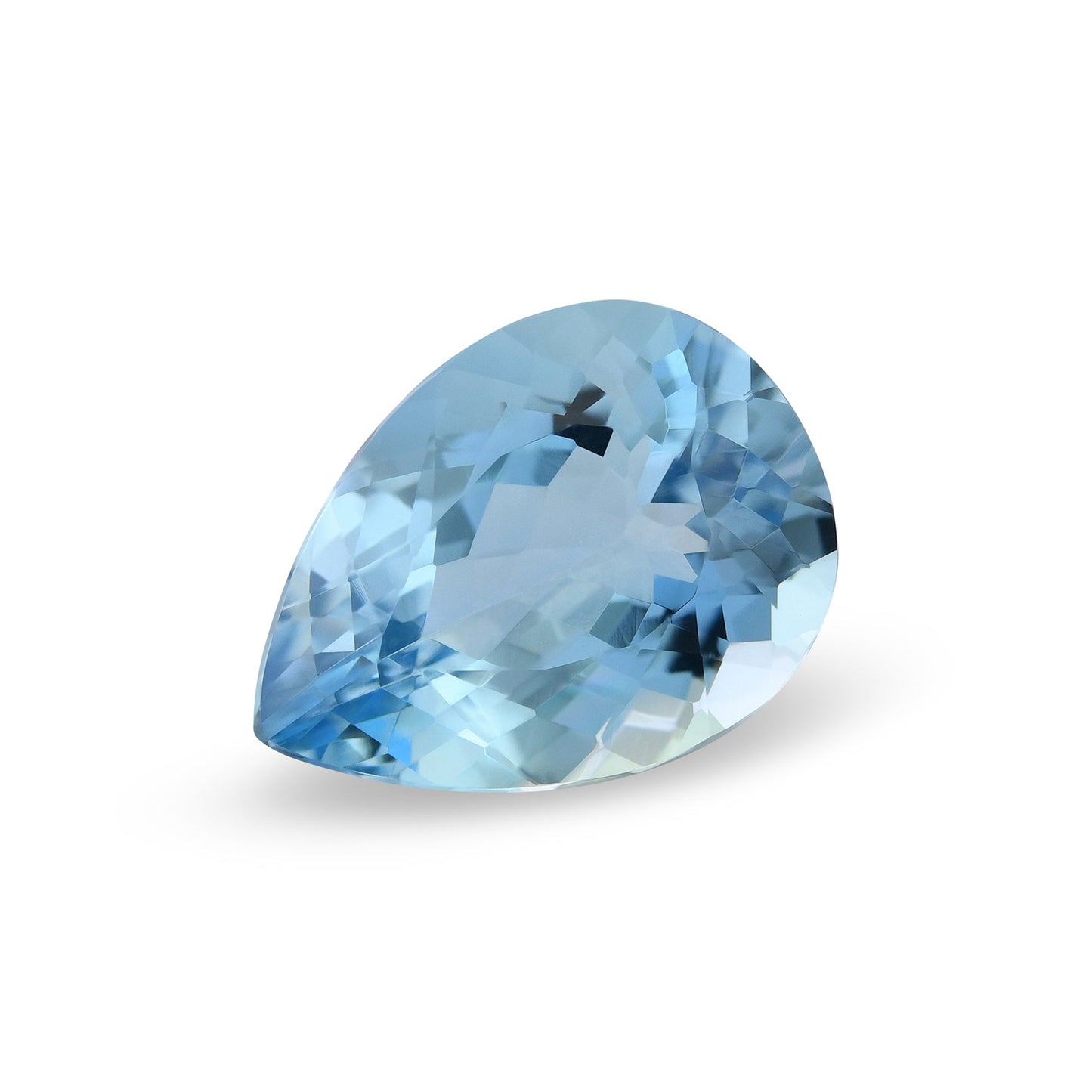 3,55 Karat blauer brasilianischer Birnen-Aquamarin