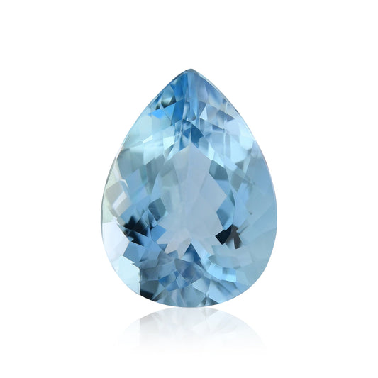3,55 Karat blauer brasilianischer Birnen-Aquamarin