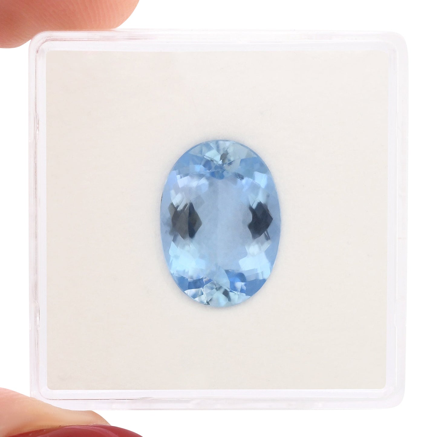 3,17 Karat blauer brasilianischer ovaler Aquamarin