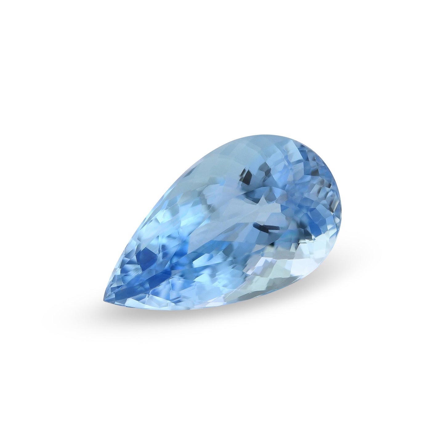 4,88 Karat blauer brasilianischer Birnen-Aquamarin