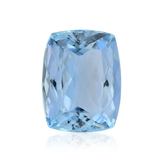 4,91 Karat blauer brasilianischer Kissen-Aquamarin