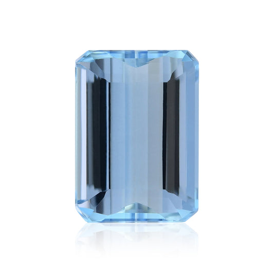 4,96 Karat blauer brasilianischer achteckiger Aquamarin
