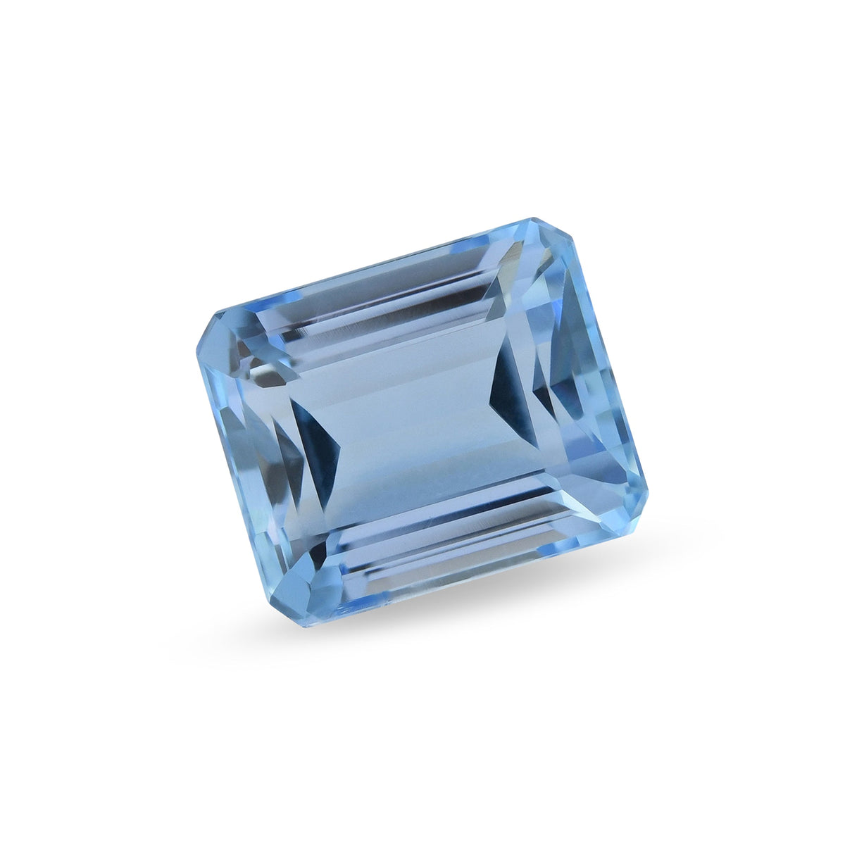 3,02 Karat blauer brasilianischer achteckiger Aquamarin