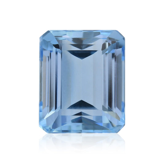 3,02 Karat blauer brasilianischer achteckiger Aquamarin