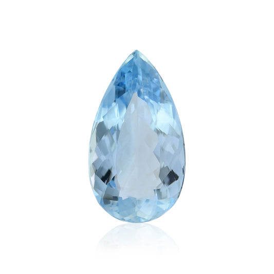 5,21 Karat blauer brasilianischer Birnen-Aquamarin