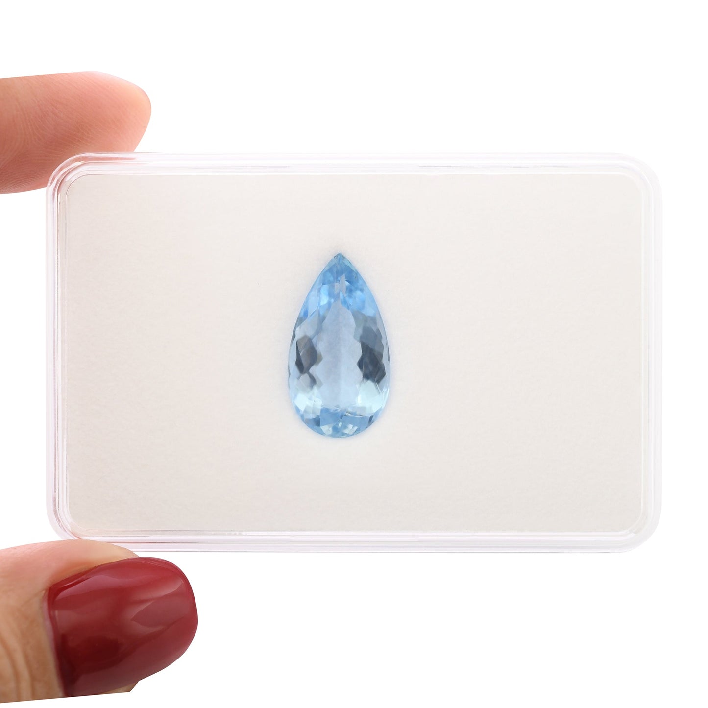 5.21 Carat Blue BRAZILLIAN Pear Aquamarine