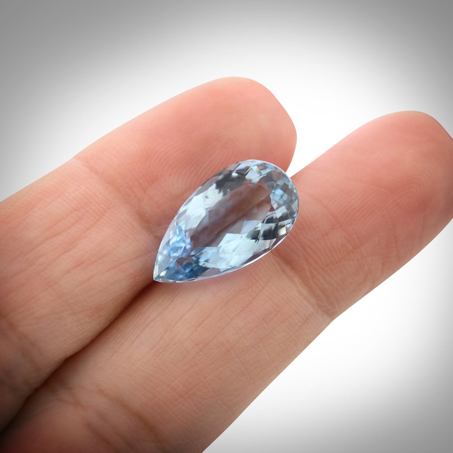 5.21 Carat Blue BRAZILLIAN Pear Aquamarine