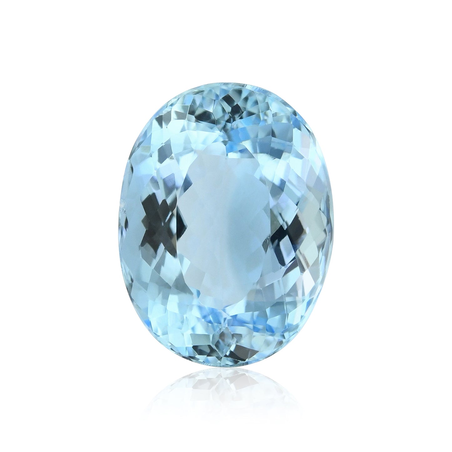 6,11 Karat blauer brasilianischer ovaler Aquamarin