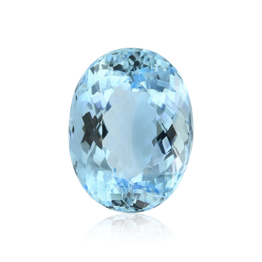 6,11 Karat blauer brasilianischer ovaler Aquamarin
