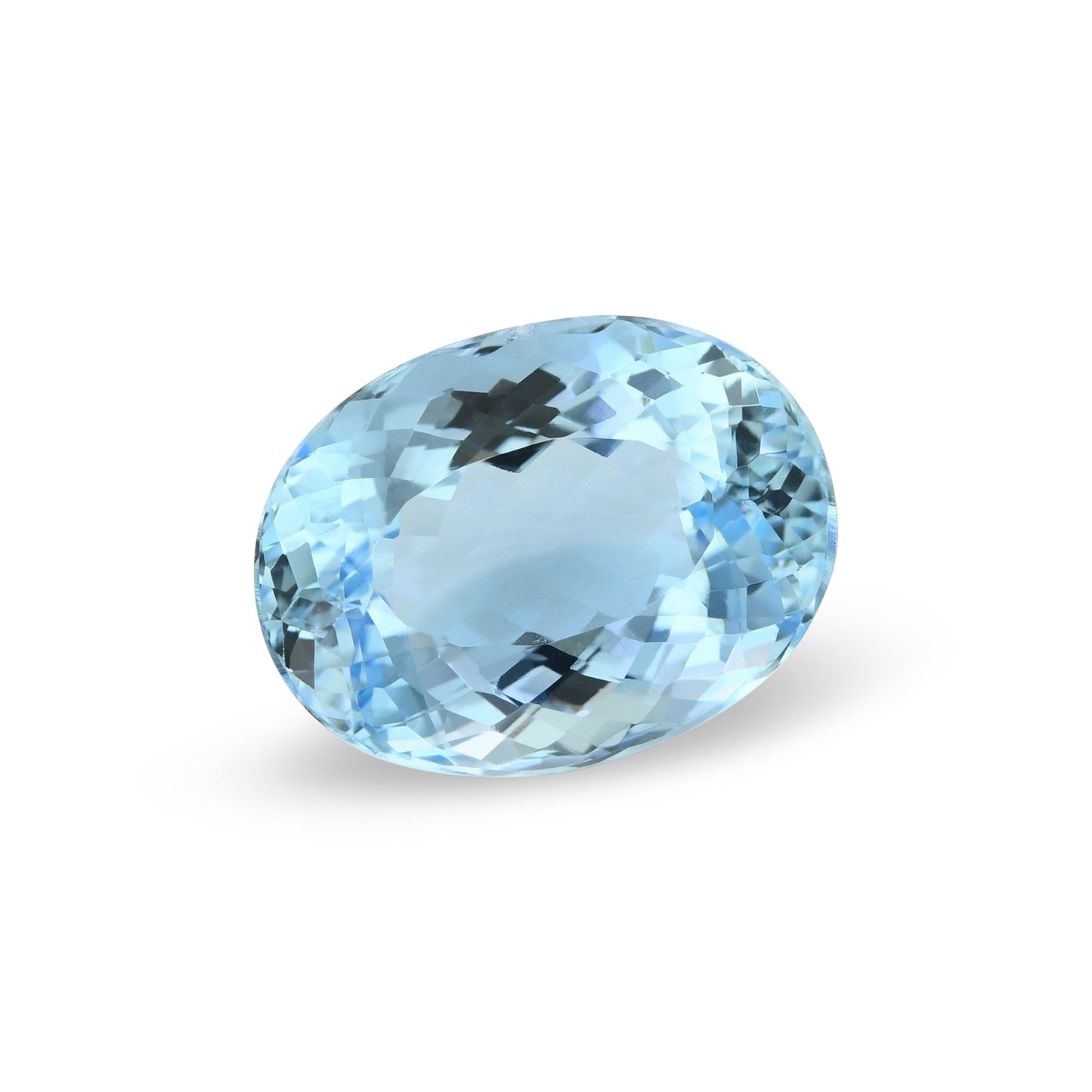 6,11 Karat blauer brasilianischer ovaler Aquamarin