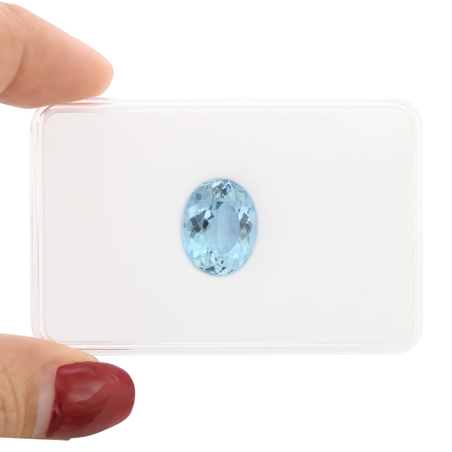 6,22 Karat blauer brasilianischer ovaler Aquamarin