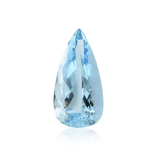 5,35 Karat blauer brasilianischer Birnen-Aquamarin