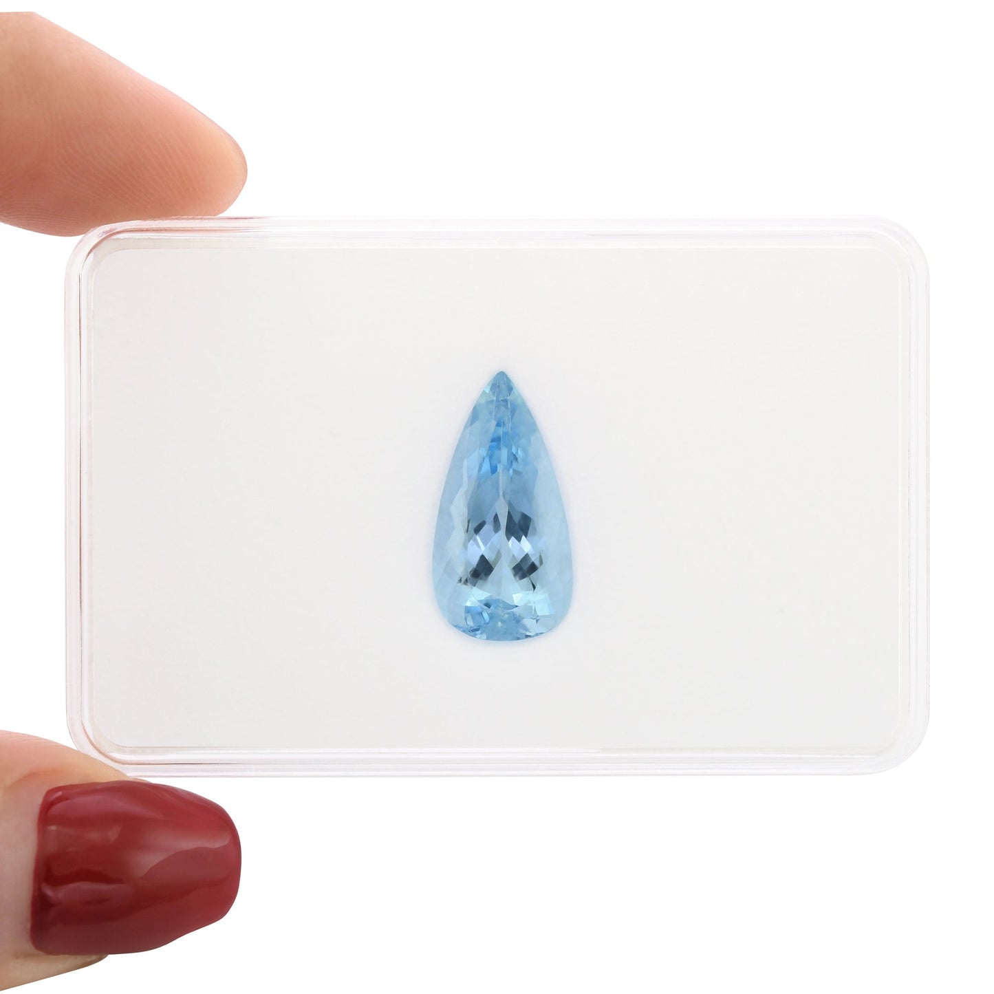 5.35 Carat Blue BRAZILLIAN Pear Aquamarine