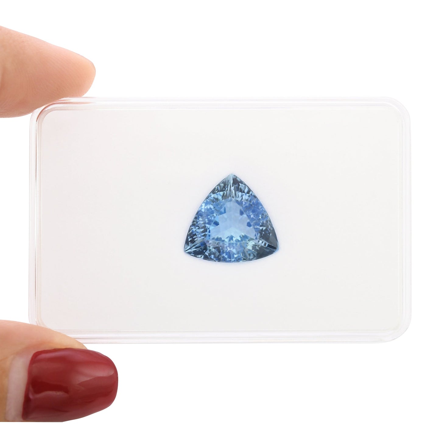 6,22 Karat blauer brasilianischer Dreieck-Aquamarin