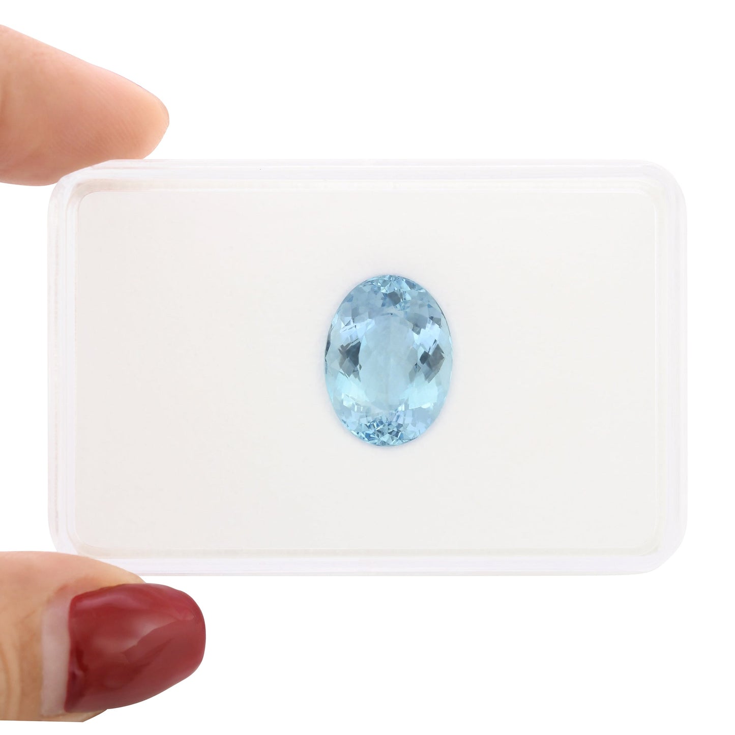 7,70 Karat blauer brasilianischer ovaler Aquamarin