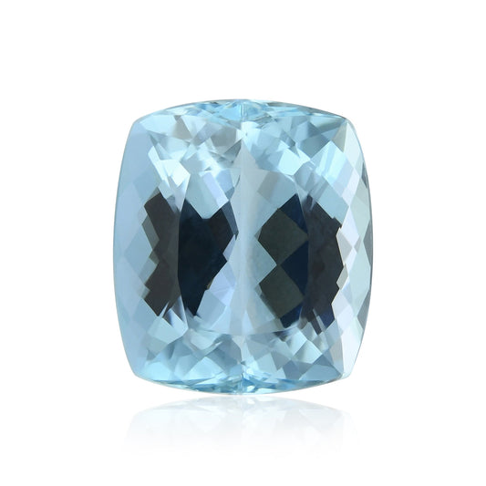 7,17 Karat blauer brasilianischer Kissen-Aquamarin