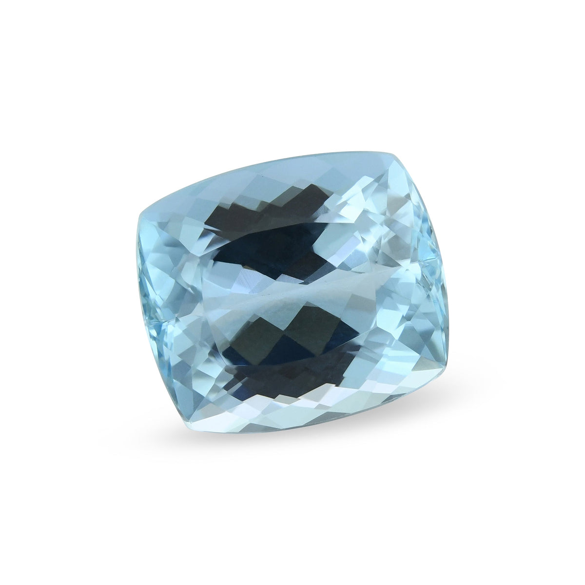 7,17 Karat blauer brasilianischer Kissen-Aquamarin