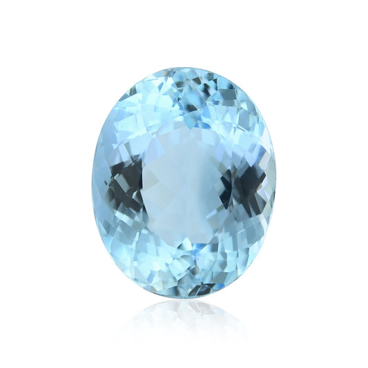 5,26 Karat blauer brasilianischer ovaler Aquamarin