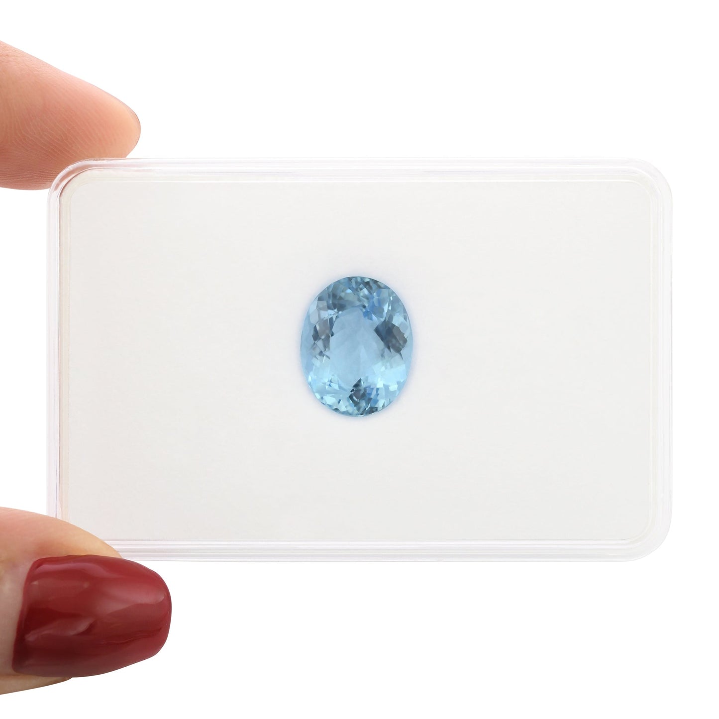 5,26 Karat blauer brasilianischer ovaler Aquamarin