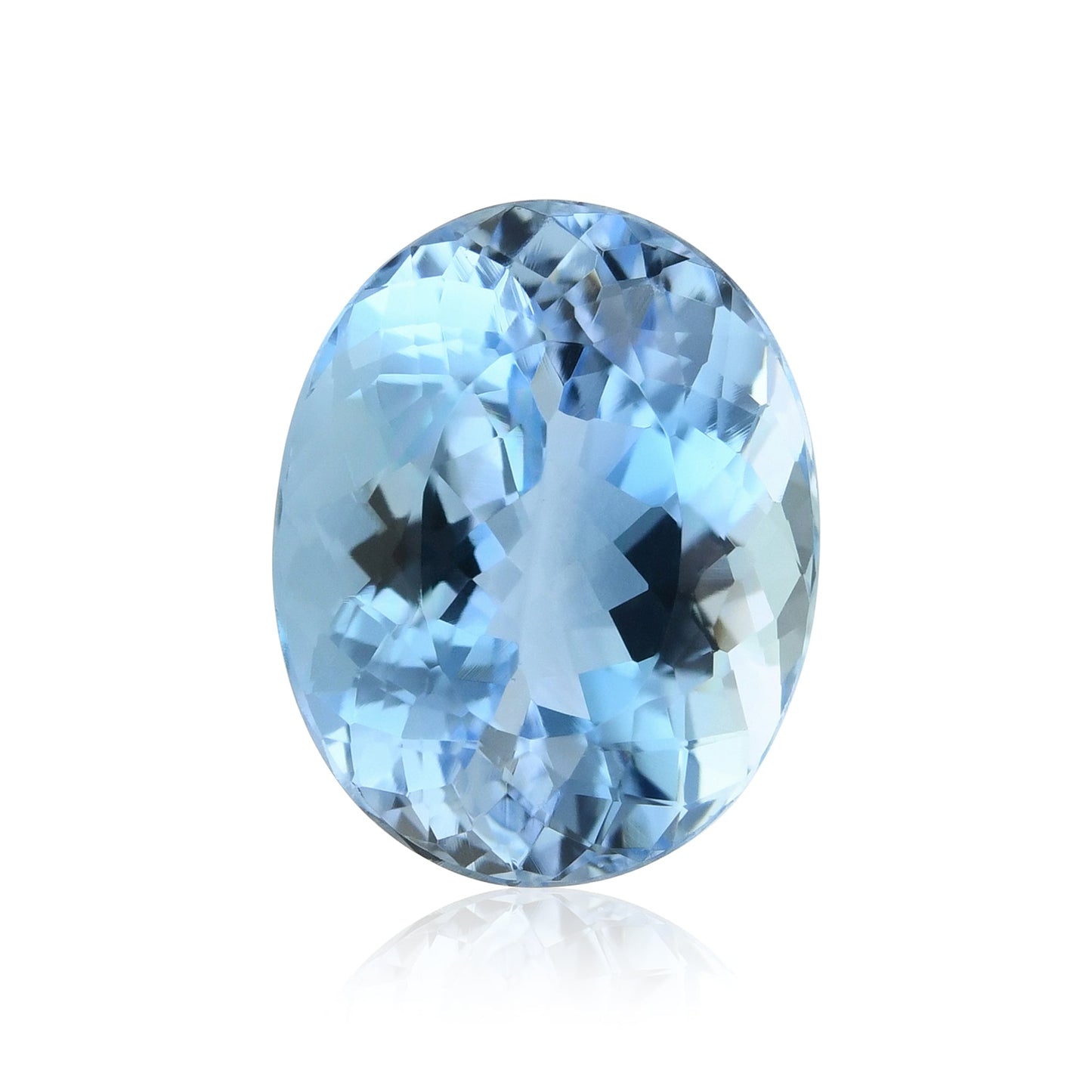 5,55 Karat blauer brasilianischer ovaler Aquamarin