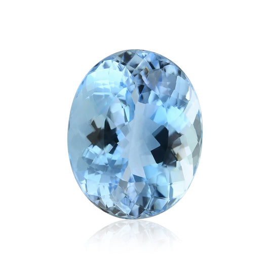 5,55 Karat blauer brasilianischer ovaler Aquamarin