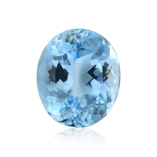 6,82 Karat blauer brasilianischer ovaler Aquamarin