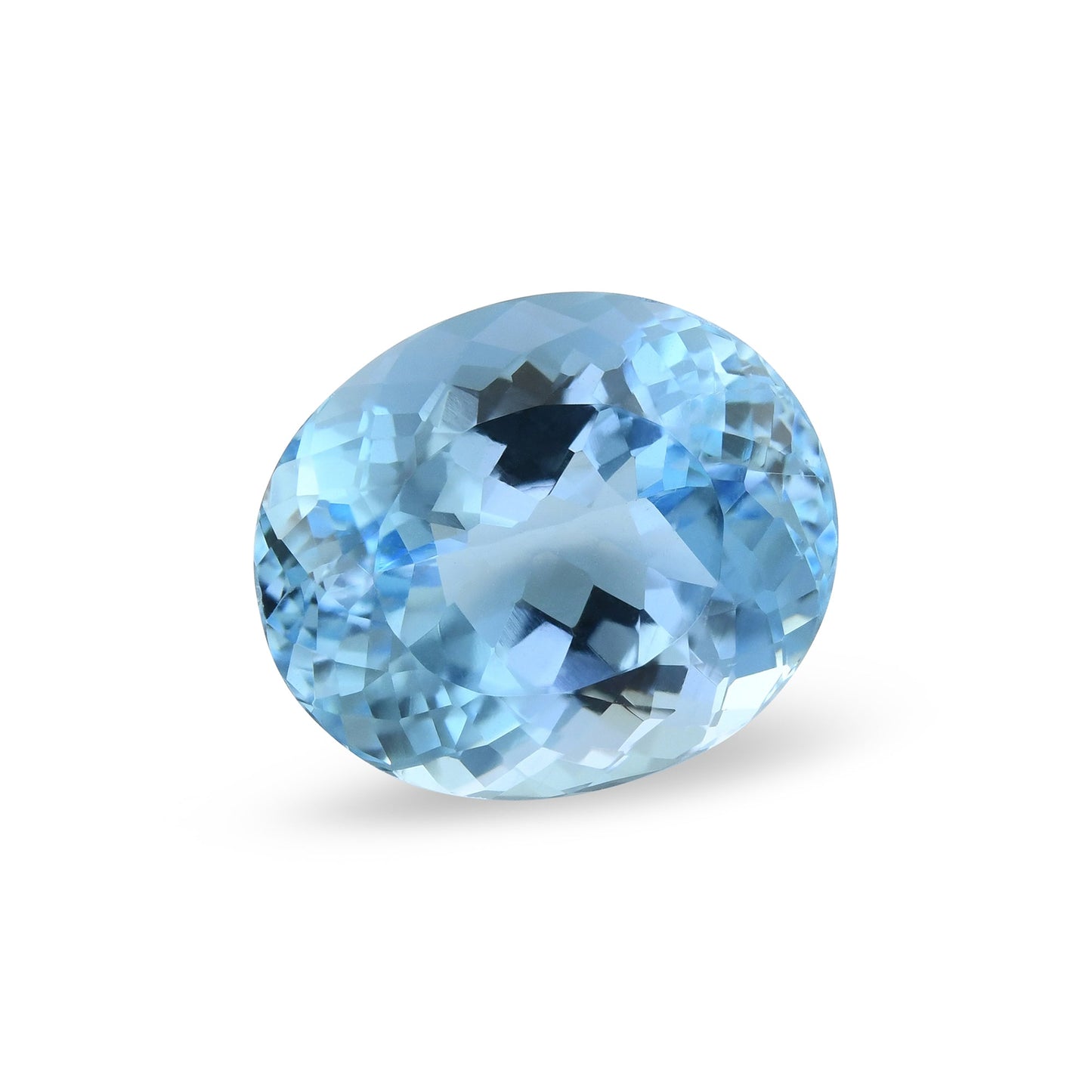 6,82 Karat blauer brasilianischer ovaler Aquamarin