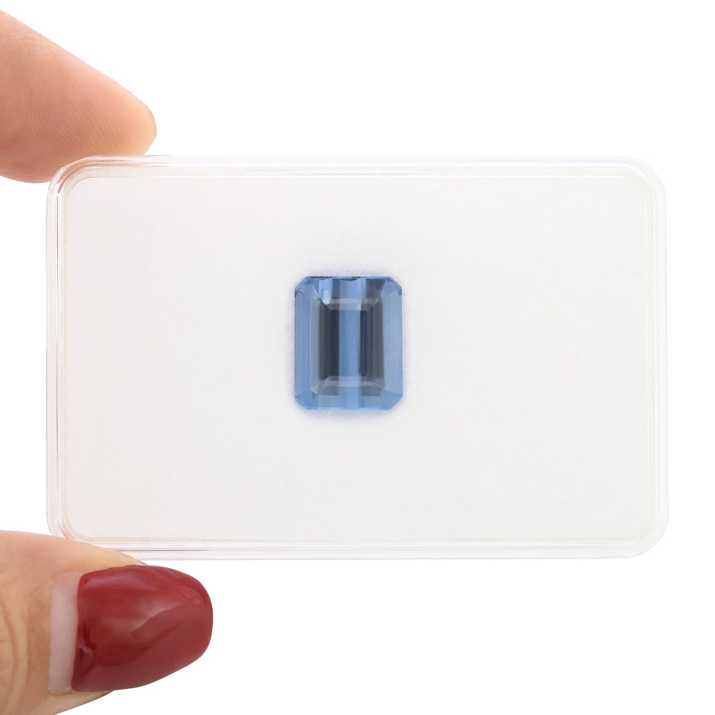 7,19 Karat blauer brasilianischer achteckiger Aquamarin