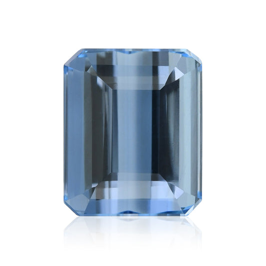 7,19 Karat blauer brasilianischer achteckiger Aquamarin