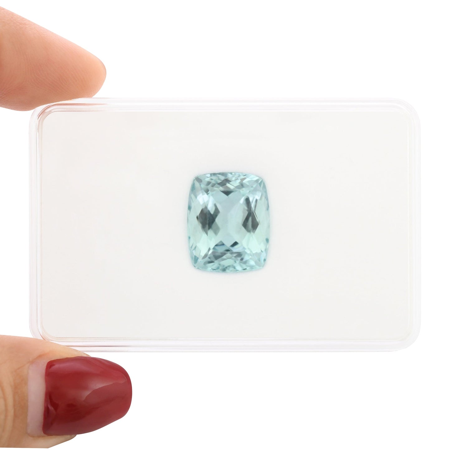 9,45 Karat blauer brasilianischer Kissen-Aquamarin