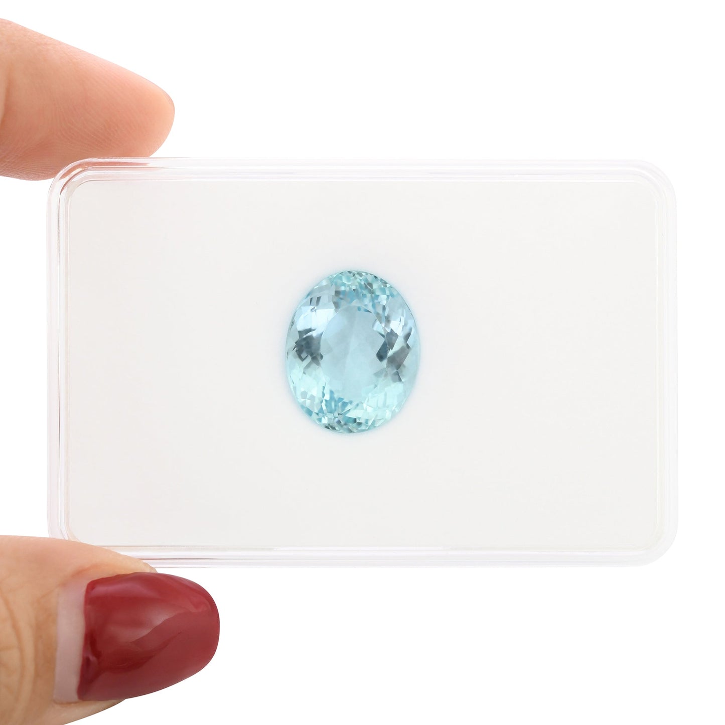 8,97 Karat blauer brasilianischer ovaler Aquamarin