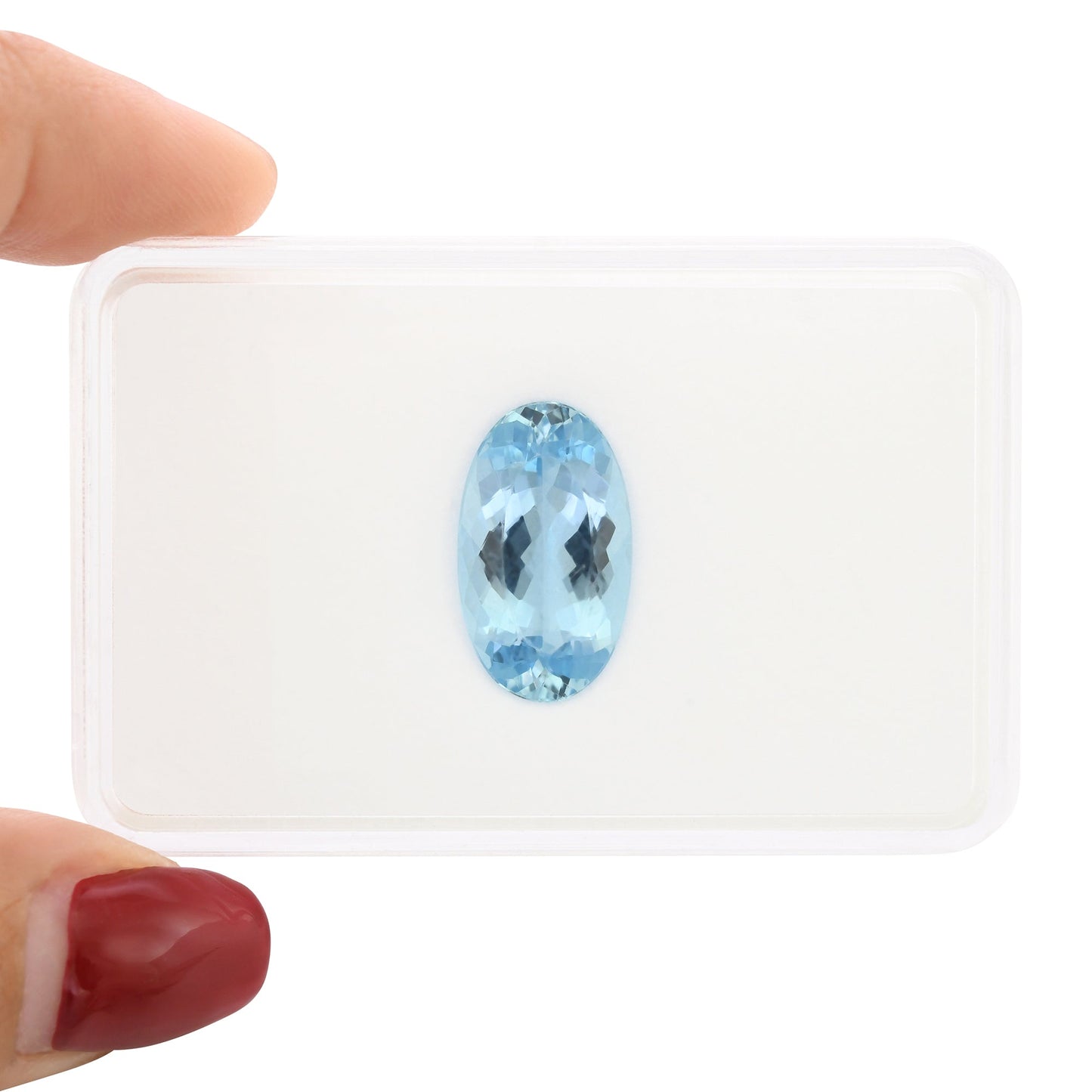 8,06 Karat blauer brasilianischer ovaler Aquamarin