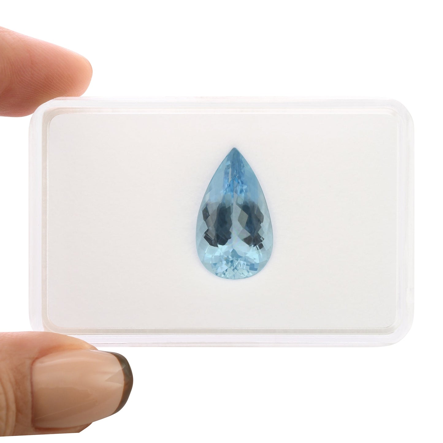 8.61 Carat Blue BRAZILLIAN Pear Aquamarine