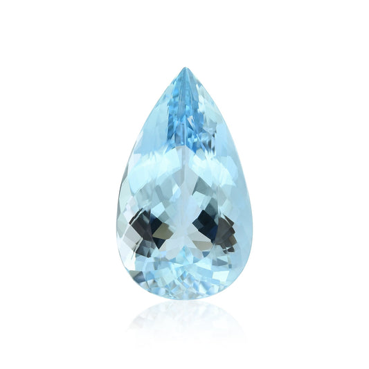 8,61 Karat blauer brasilianischer Birnen-Aquamarin