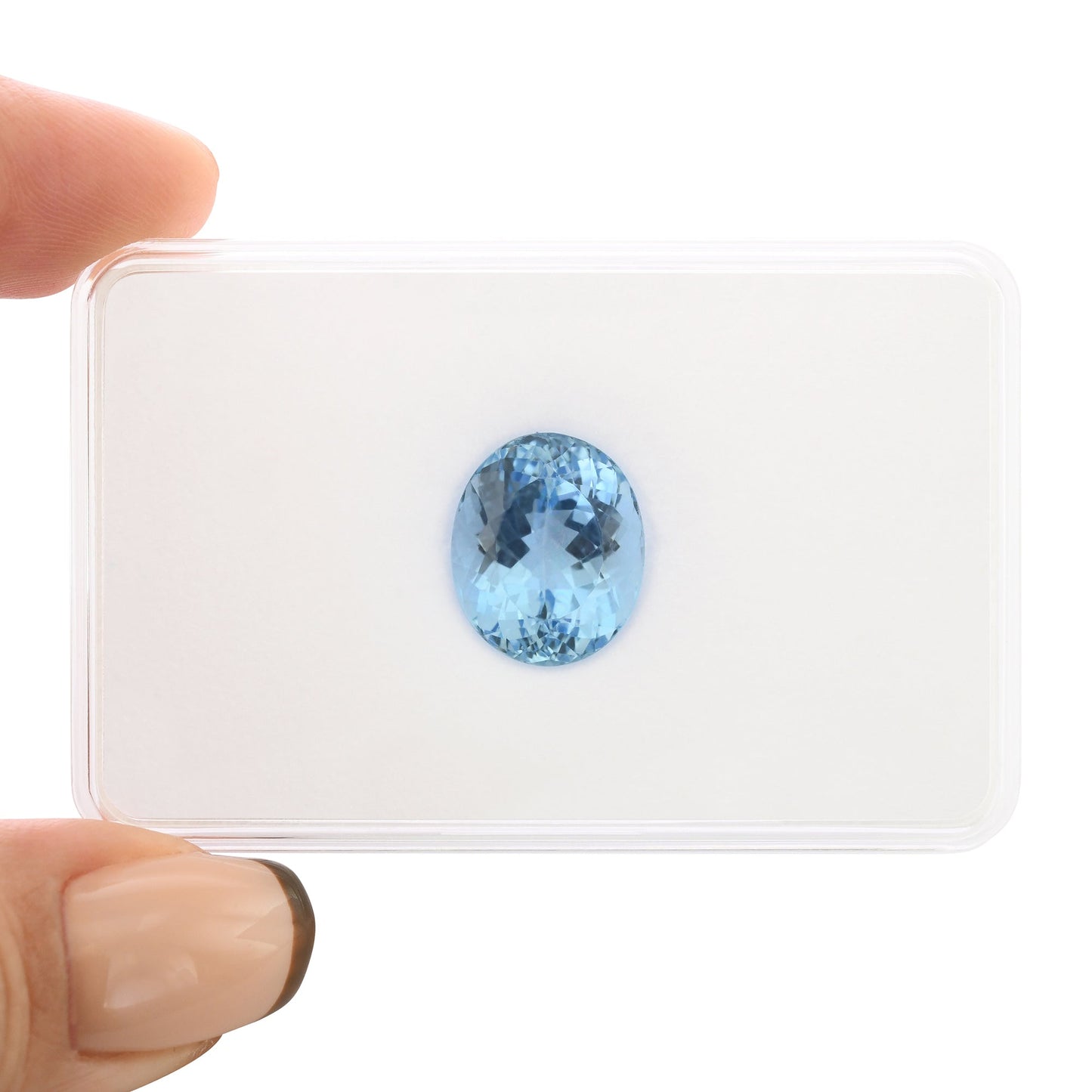 8,28 Karat blauer brasilianischer ovaler Aquamarin