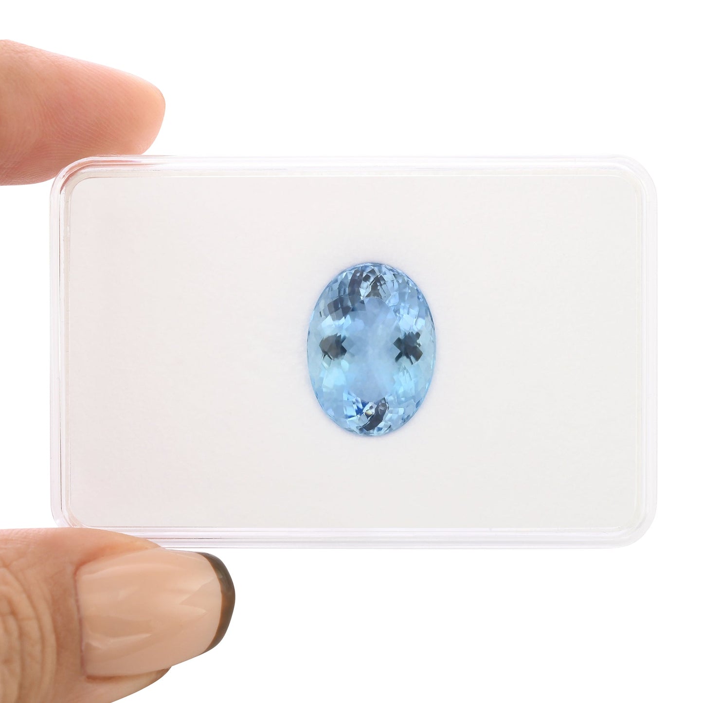8,73 Karat blauer brasilianischer ovaler Aquamarin