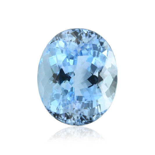 7,27 Karat blauer brasilianischer ovaler Aquamarin