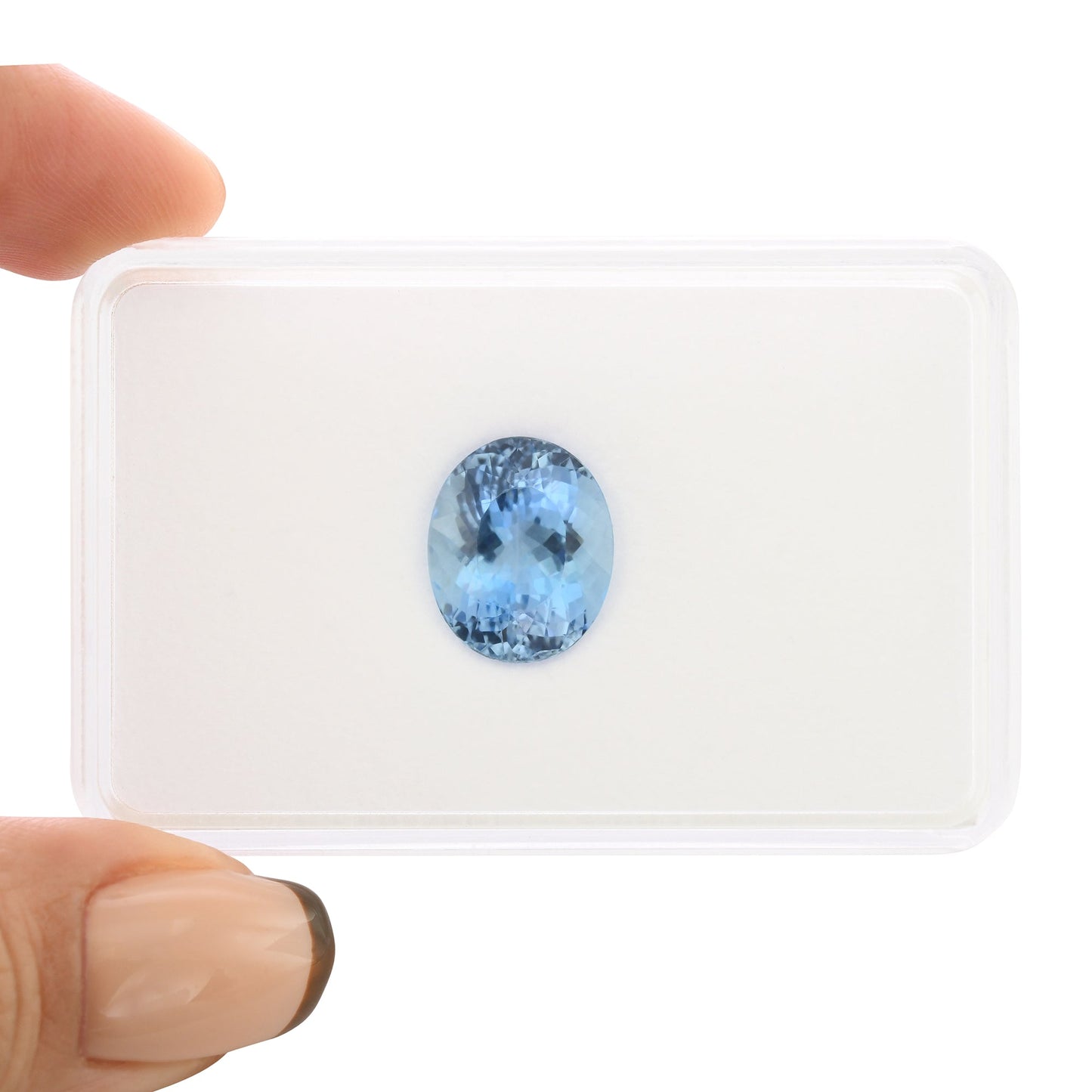 7,27 Karat blauer brasilianischer ovaler Aquamarin